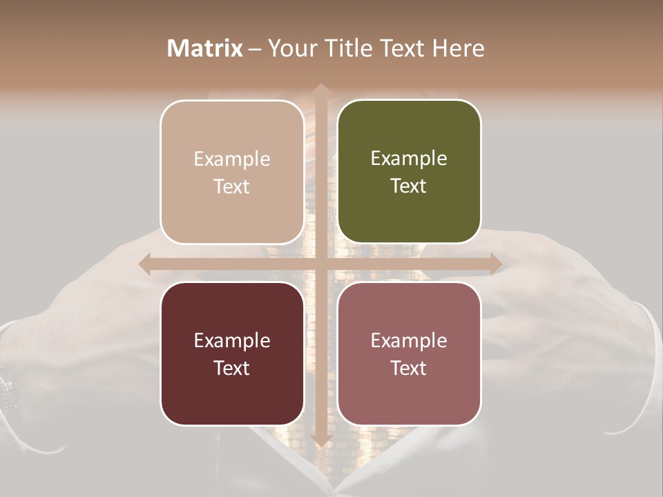 Click Pushing Silhouette PowerPoint Template