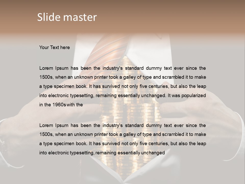 Click Pushing Silhouette PowerPoint Template