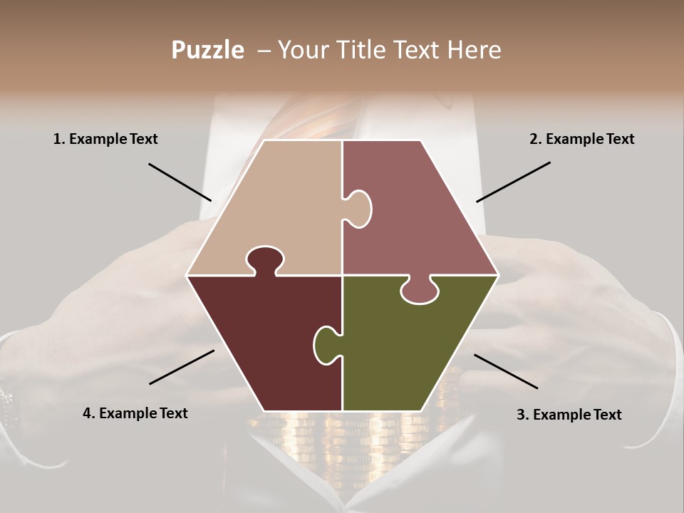 Click Pushing Silhouette PowerPoint Template