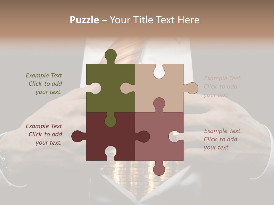 Click Pushing Silhouette PowerPoint Template