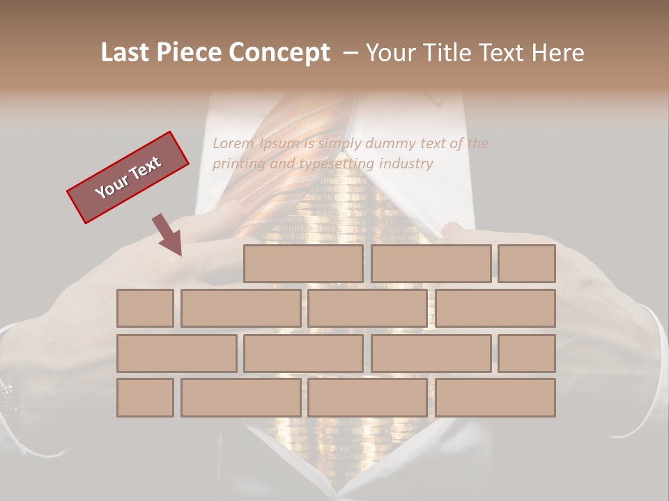 Click Pushing Silhouette PowerPoint Template