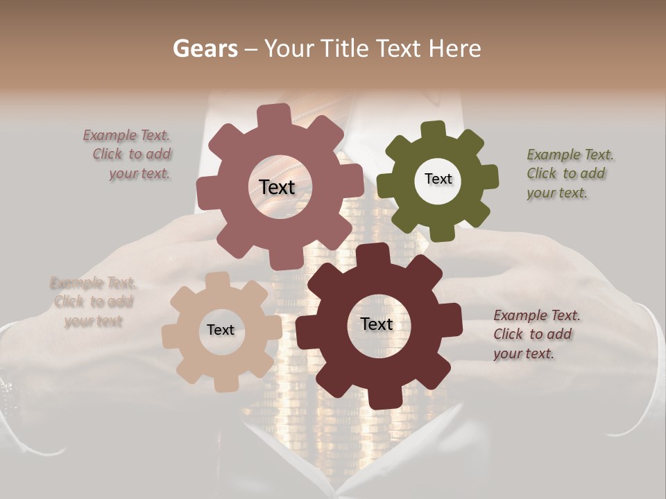 Click Pushing Silhouette PowerPoint Template