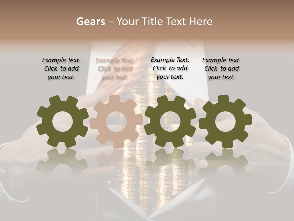 Click Pushing Silhouette PowerPoint Template