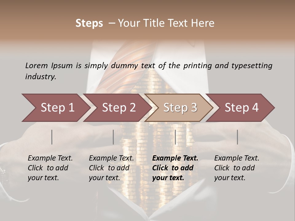 Click Pushing Silhouette PowerPoint Template