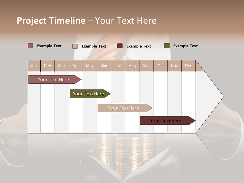 Click Pushing Silhouette PowerPoint Template