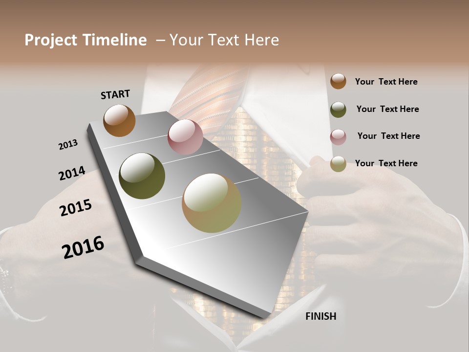 Click Pushing Silhouette PowerPoint Template
