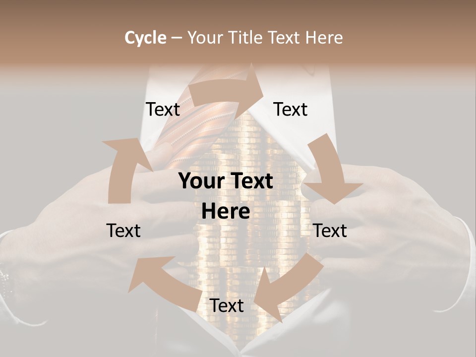 Click Pushing Silhouette PowerPoint Template