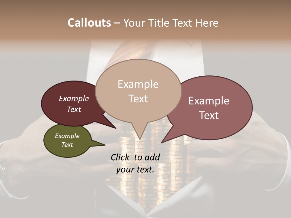 Click Pushing Silhouette PowerPoint Template