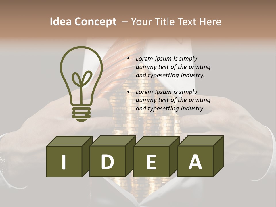 Click Pushing Silhouette PowerPoint Template