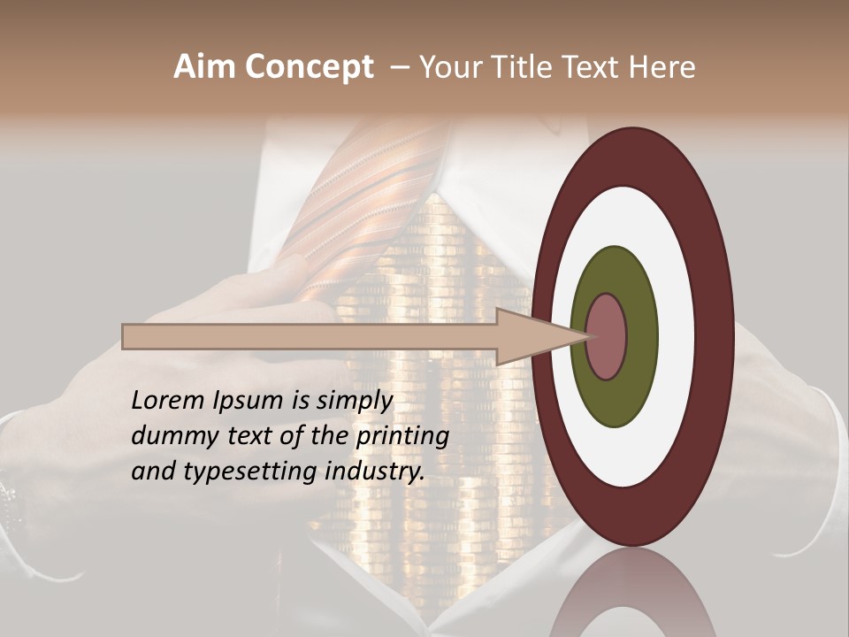 Click Pushing Silhouette PowerPoint Template