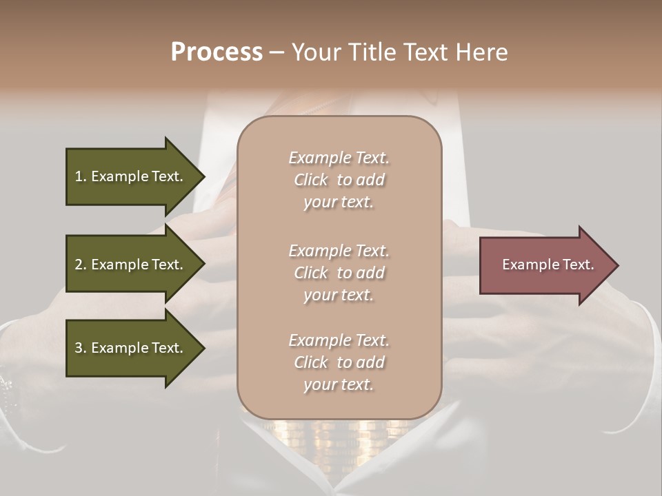 Click Pushing Silhouette PowerPoint Template