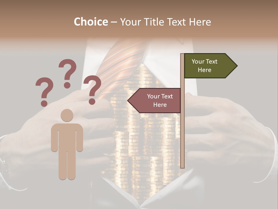 Click Pushing Silhouette PowerPoint Template