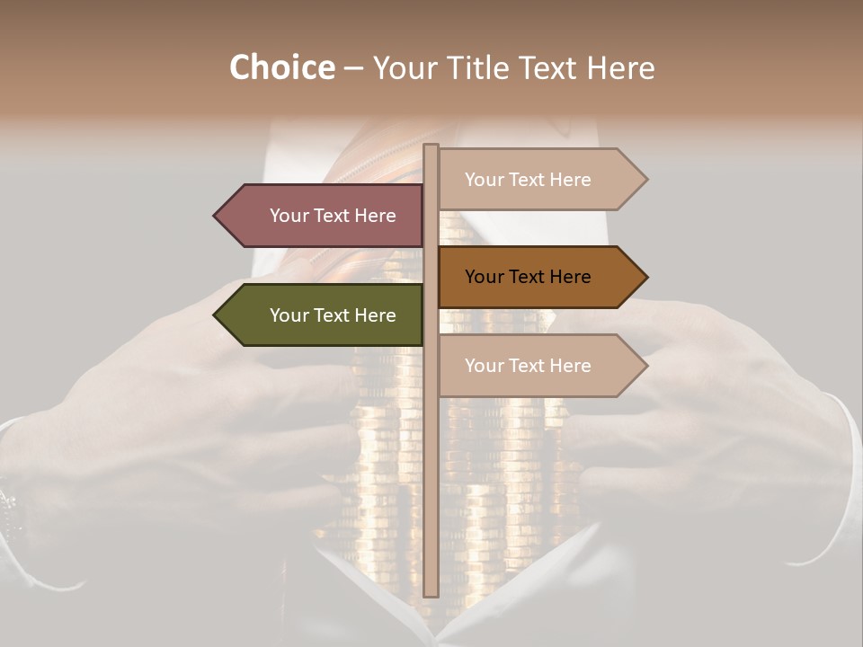 Click Pushing Silhouette PowerPoint Template