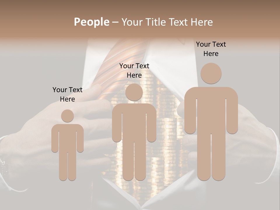 Click Pushing Silhouette PowerPoint Template