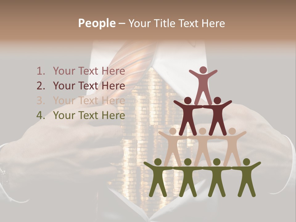 Click Pushing Silhouette PowerPoint Template