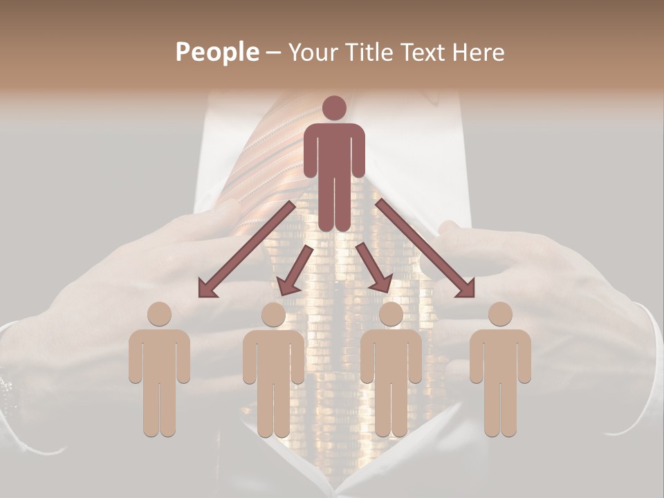 Click Pushing Silhouette PowerPoint Template