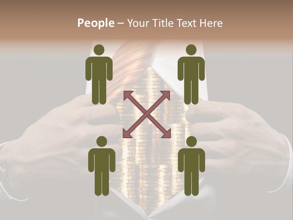 Click Pushing Silhouette PowerPoint Template