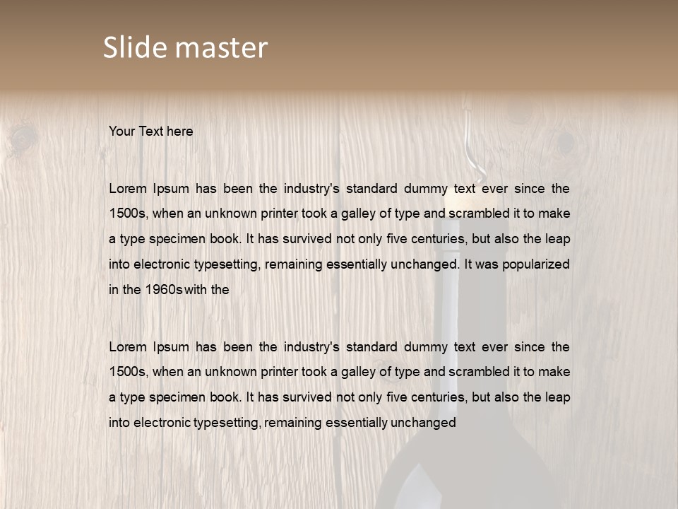 Drink Table Textured PowerPoint Template