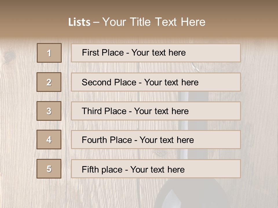 Drink Table Textured PowerPoint Template