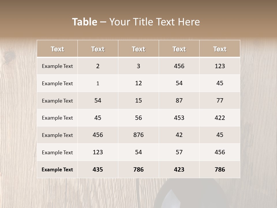 Drink Table Textured PowerPoint Template