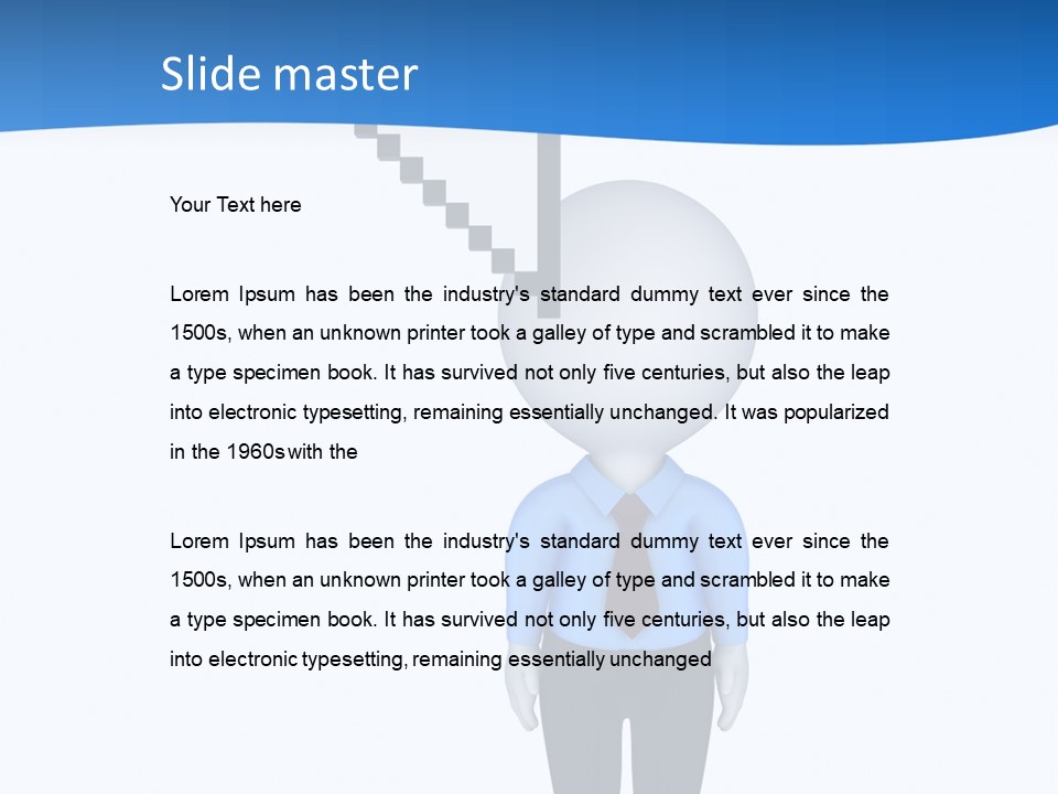 Click Pushing Silhouette PowerPoint Template