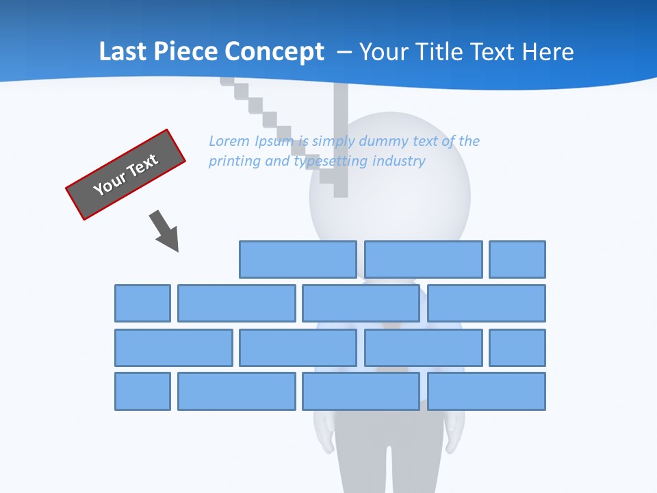 Click Pushing Silhouette PowerPoint Template