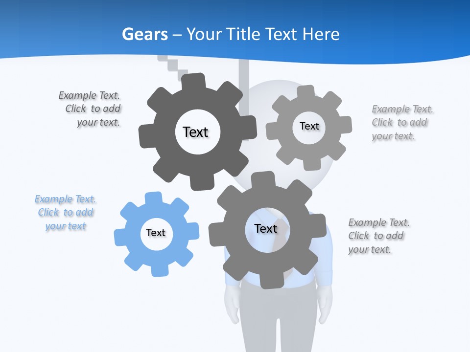 Click Pushing Silhouette PowerPoint Template