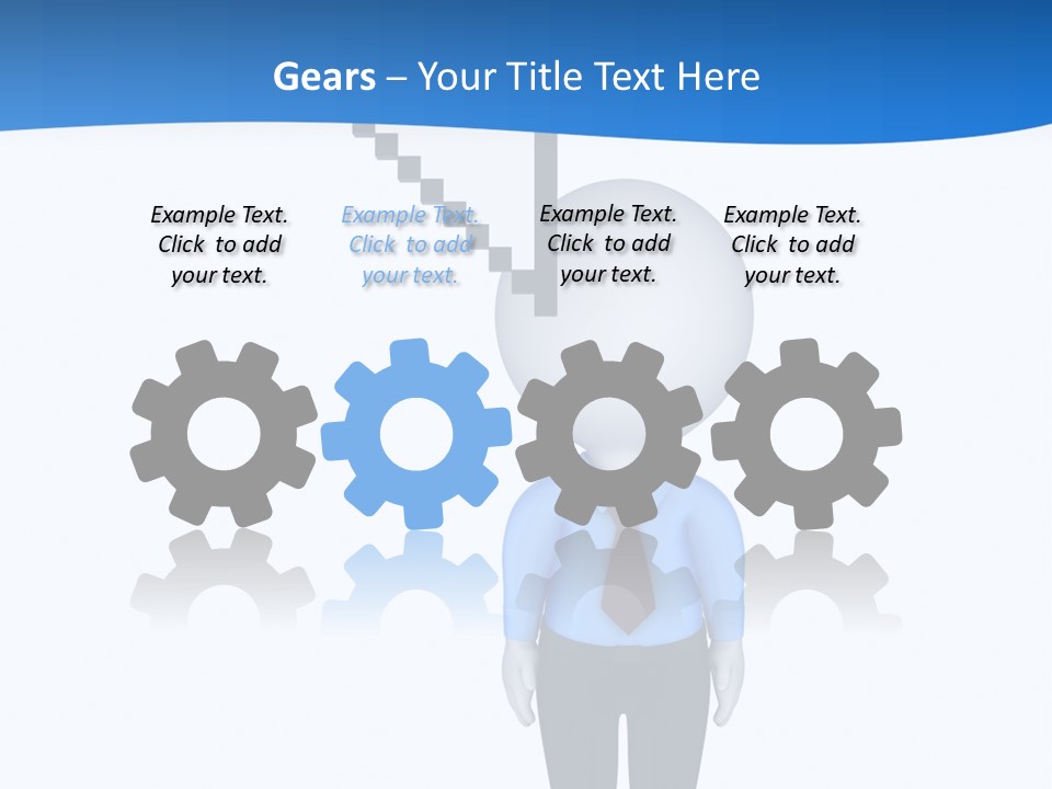 Click Pushing Silhouette PowerPoint Template