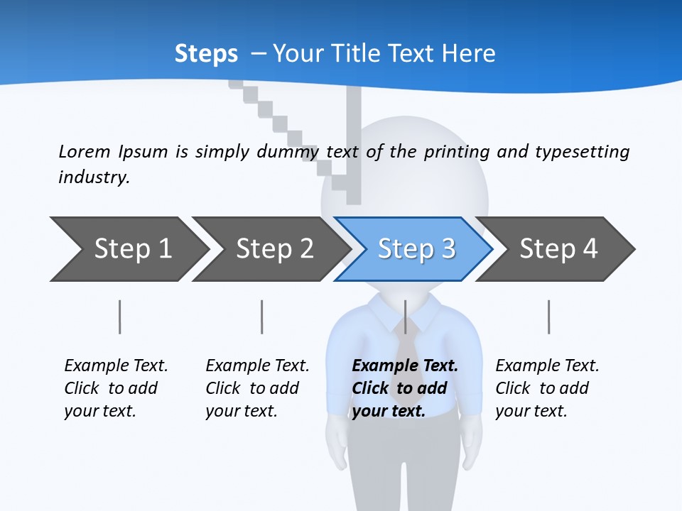Click Pushing Silhouette PowerPoint Template