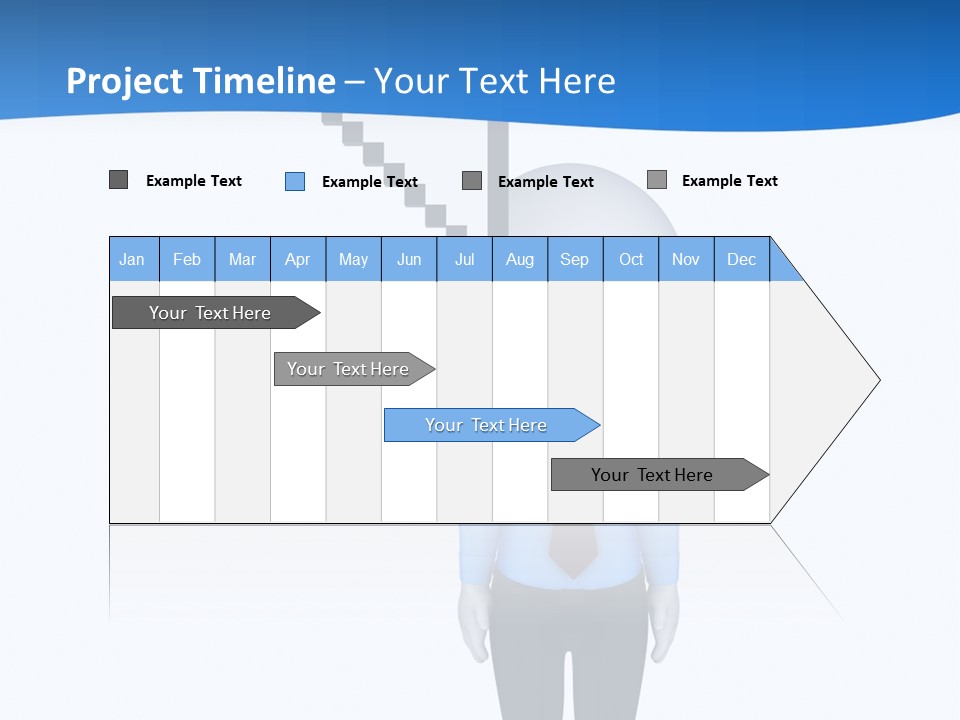 Click Pushing Silhouette PowerPoint Template
