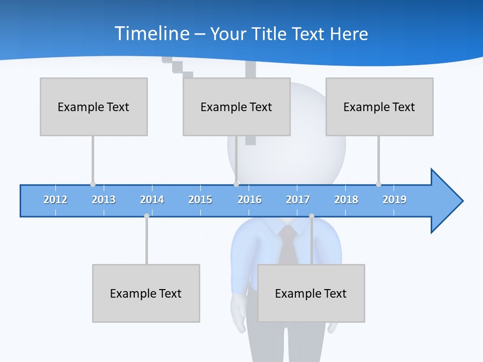Click Pushing Silhouette PowerPoint Template