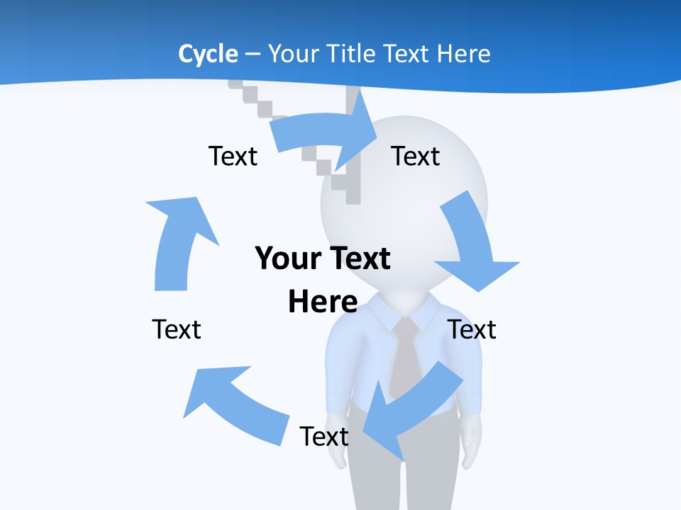 Click Pushing Silhouette PowerPoint Template