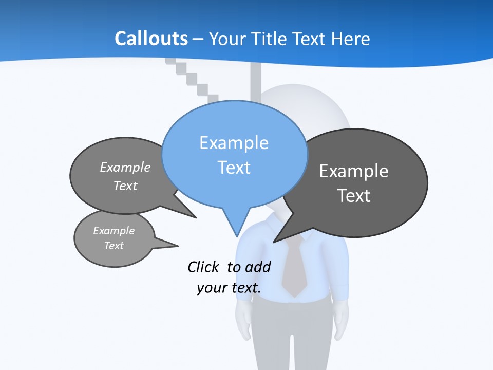 Click Pushing Silhouette PowerPoint Template