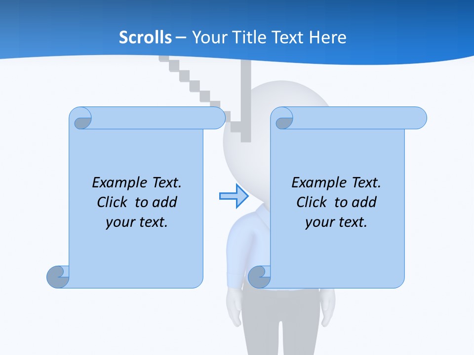 Click Pushing Silhouette PowerPoint Template