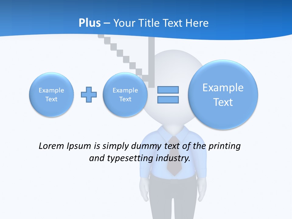 Click Pushing Silhouette PowerPoint Template