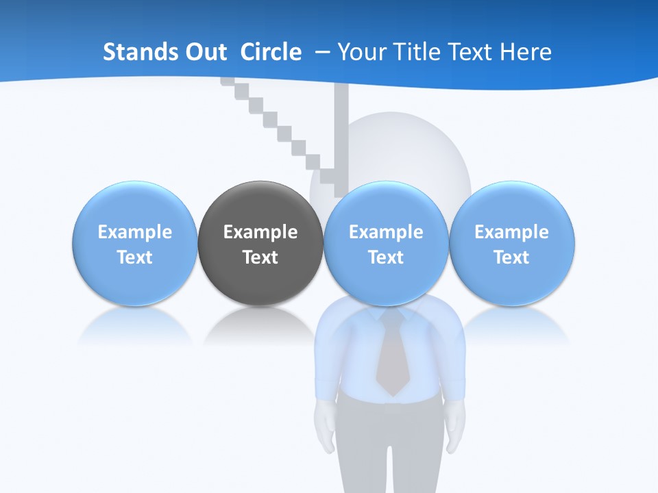 Click Pushing Silhouette PowerPoint Template