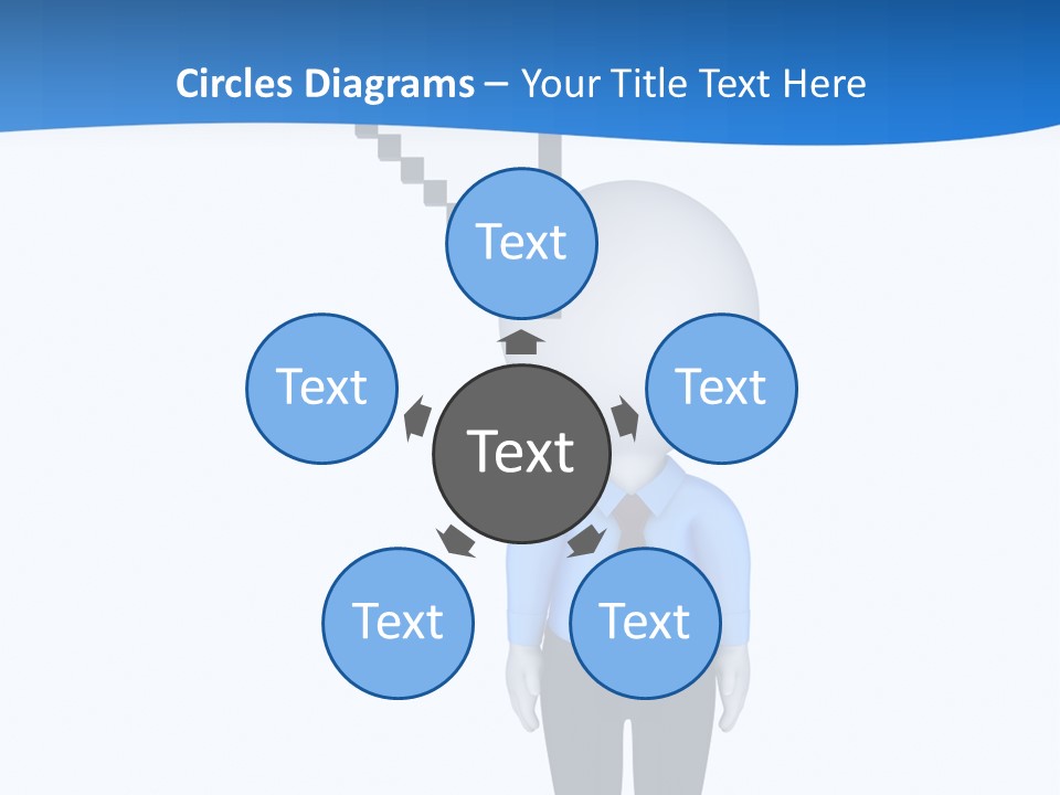 Click Pushing Silhouette PowerPoint Template