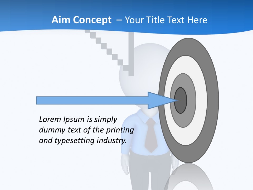 Click Pushing Silhouette PowerPoint Template