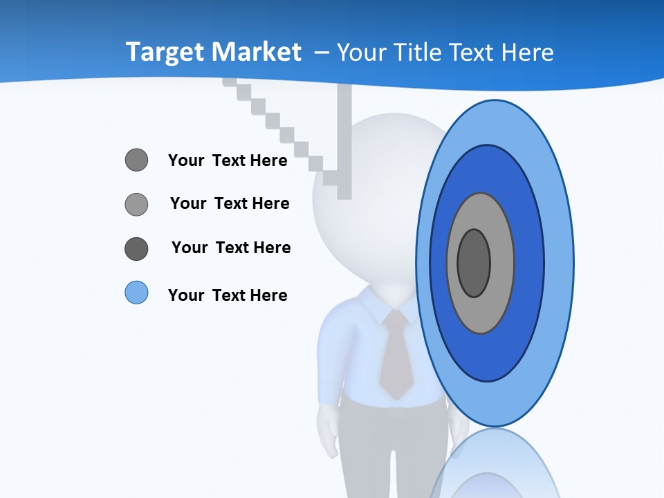 Click Pushing Silhouette PowerPoint Template