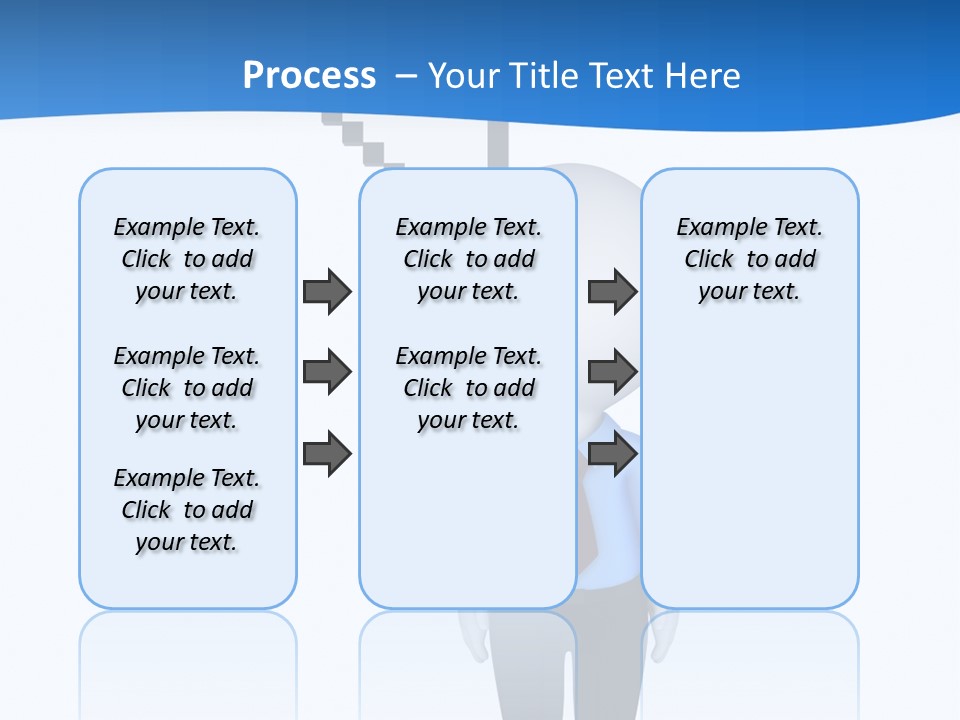 Click Pushing Silhouette PowerPoint Template