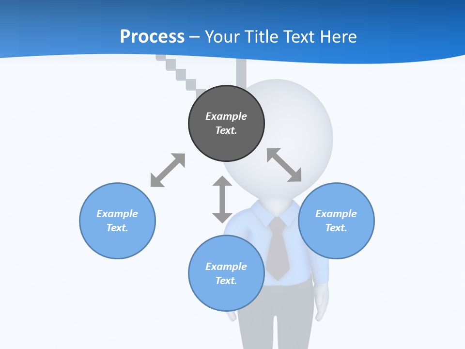 Click Pushing Silhouette PowerPoint Template