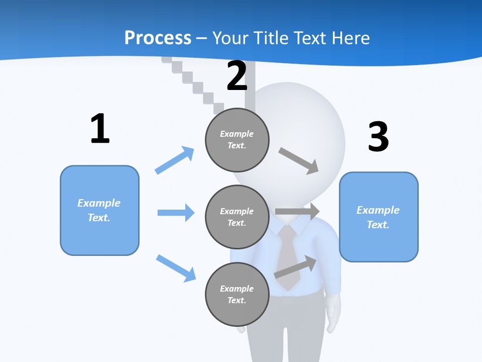 Click Pushing Silhouette PowerPoint Template