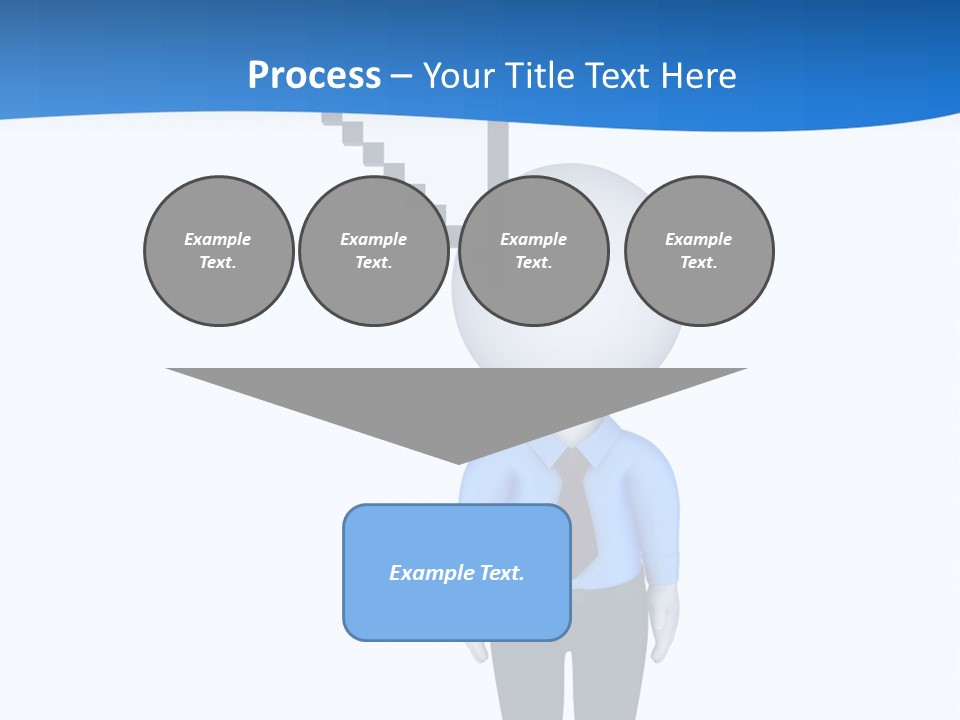 Click Pushing Silhouette PowerPoint Template