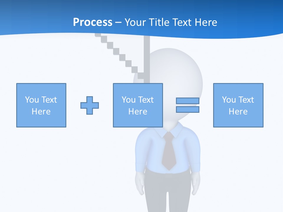 Click Pushing Silhouette PowerPoint Template