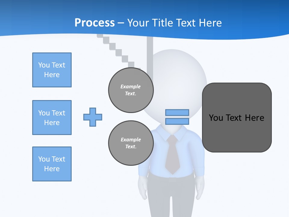 Click Pushing Silhouette PowerPoint Template