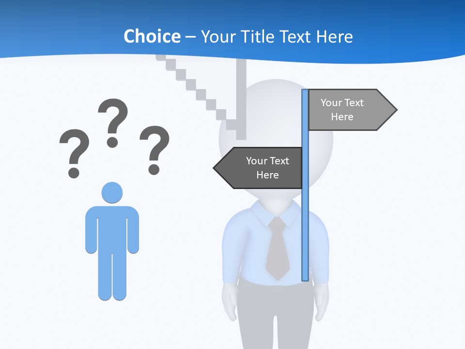 Click Pushing Silhouette PowerPoint Template
