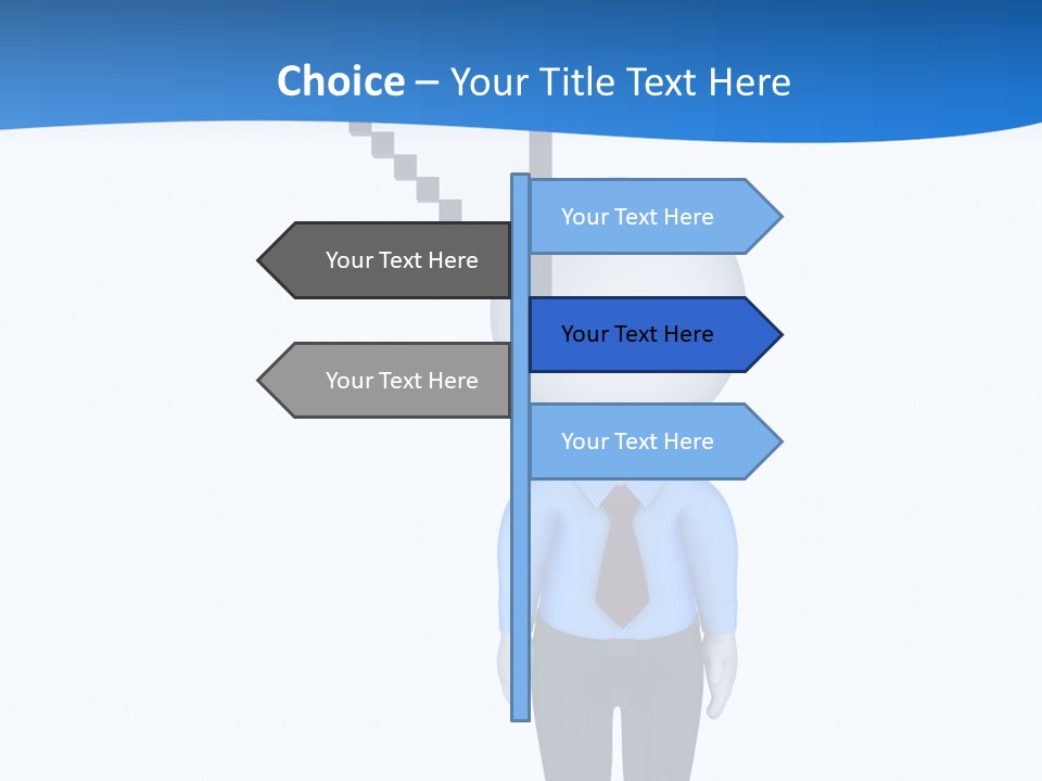 Click Pushing Silhouette PowerPoint Template