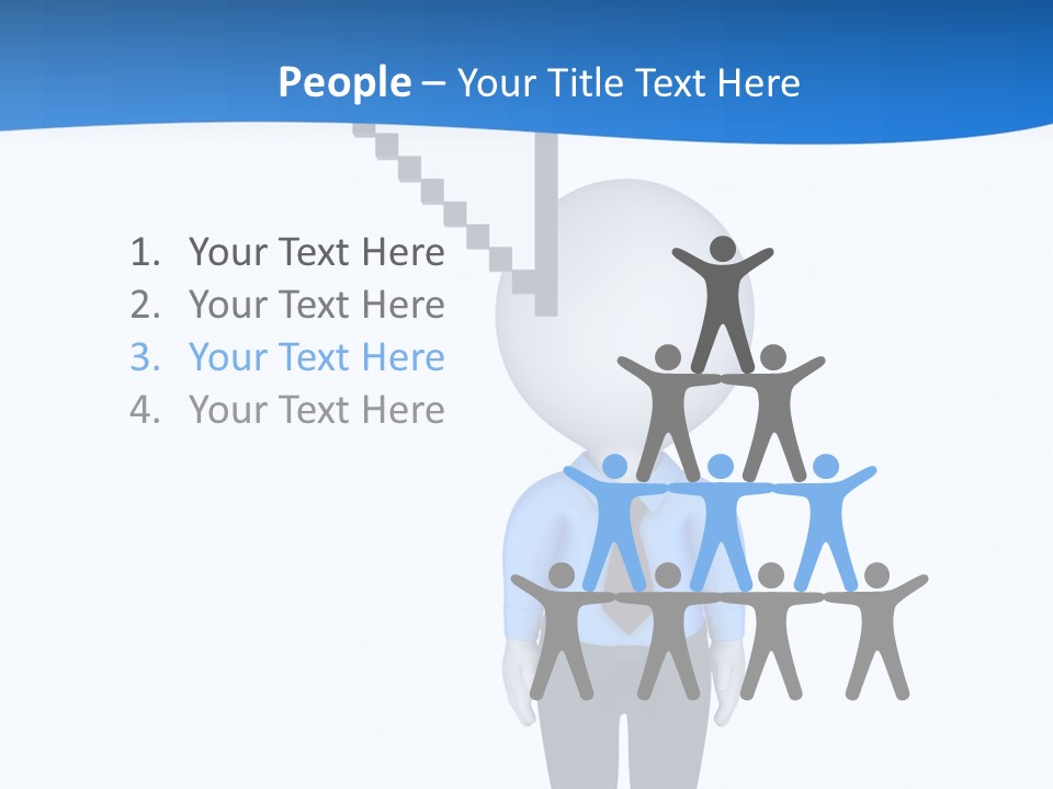 Click Pushing Silhouette PowerPoint Template