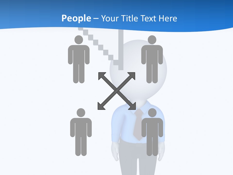 Click Pushing Silhouette PowerPoint Template