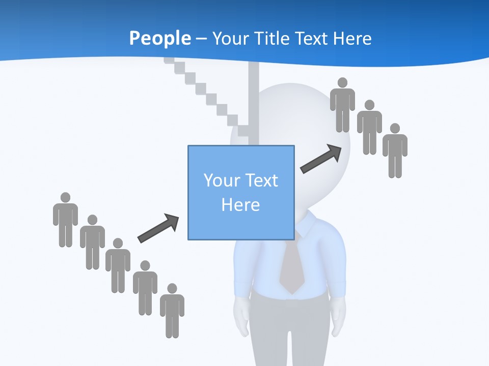 Click Pushing Silhouette PowerPoint Template